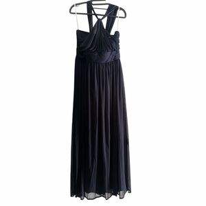 EVA Sophisticated Dark Blue Maxi Dress Size M